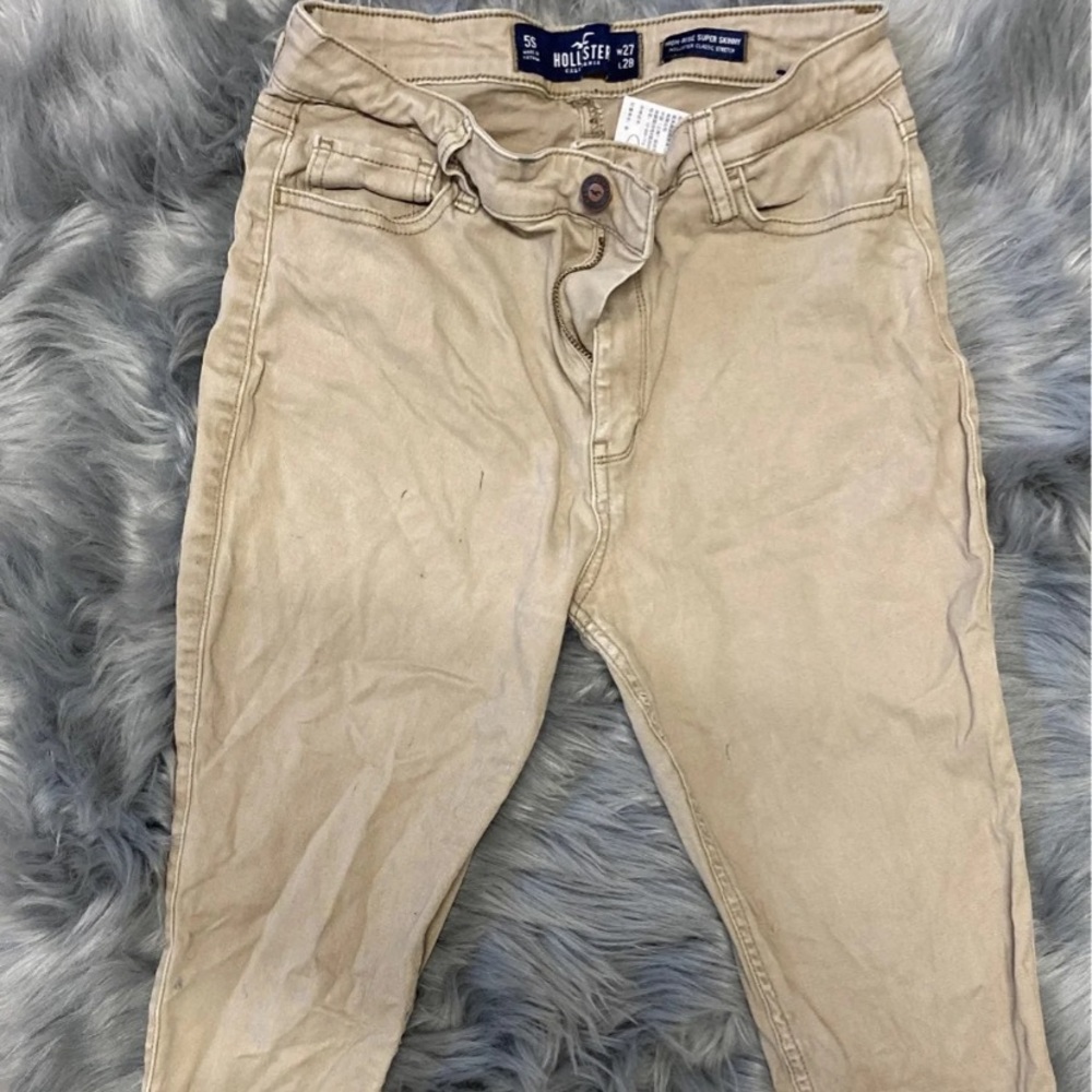 Hollister khaki high rise skinny jeans